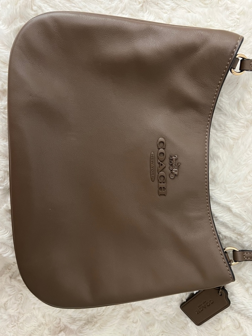 Coach Penelope Chocolate Brown Leather Shoulder Bag - Picture 3 of 8